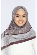 Hijab Segi Empat  Voal Ultrafine Lasercut Rosela Brown